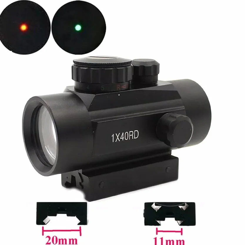 Micro Red Dot 1x40 Mira para Carabinas Rifles Escopetas Deportivo