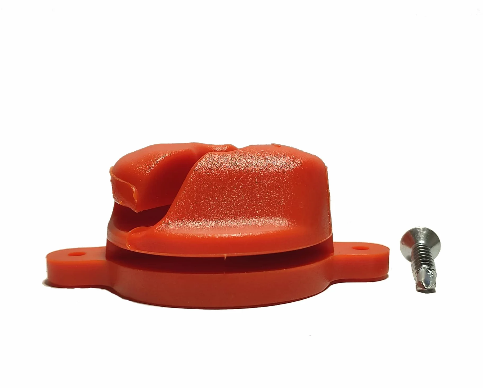 Ganchos sujeta Redes Universales sujeta Redes antilesión para porterías de fútbol y Balonmano Color Naranja de Nylon inyectado con Tornillo autotaladrante Incluido (Naranja)