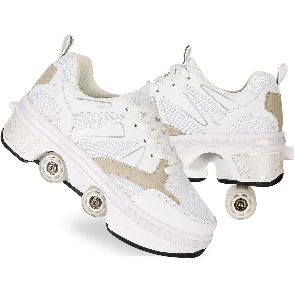 Zapatos De Patinaje sobre Ruedas para Mujer con Ruedas RetráCtiles | Zapatos con Ruedas para NiñOs Y NiñAs, DeformacióN Al Aire Libre Regalo De CumpleañOs Y Navidad