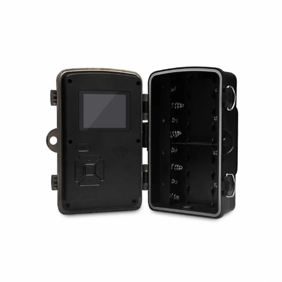 Cámara Fototrampeo 12MP 1080P, Cámara de Caza con Visión Nocturna 40IR y 0.8s de Disparo, IP66 Impermeable para Vida Silvestre, Monitoreo Exterior y Seguridad