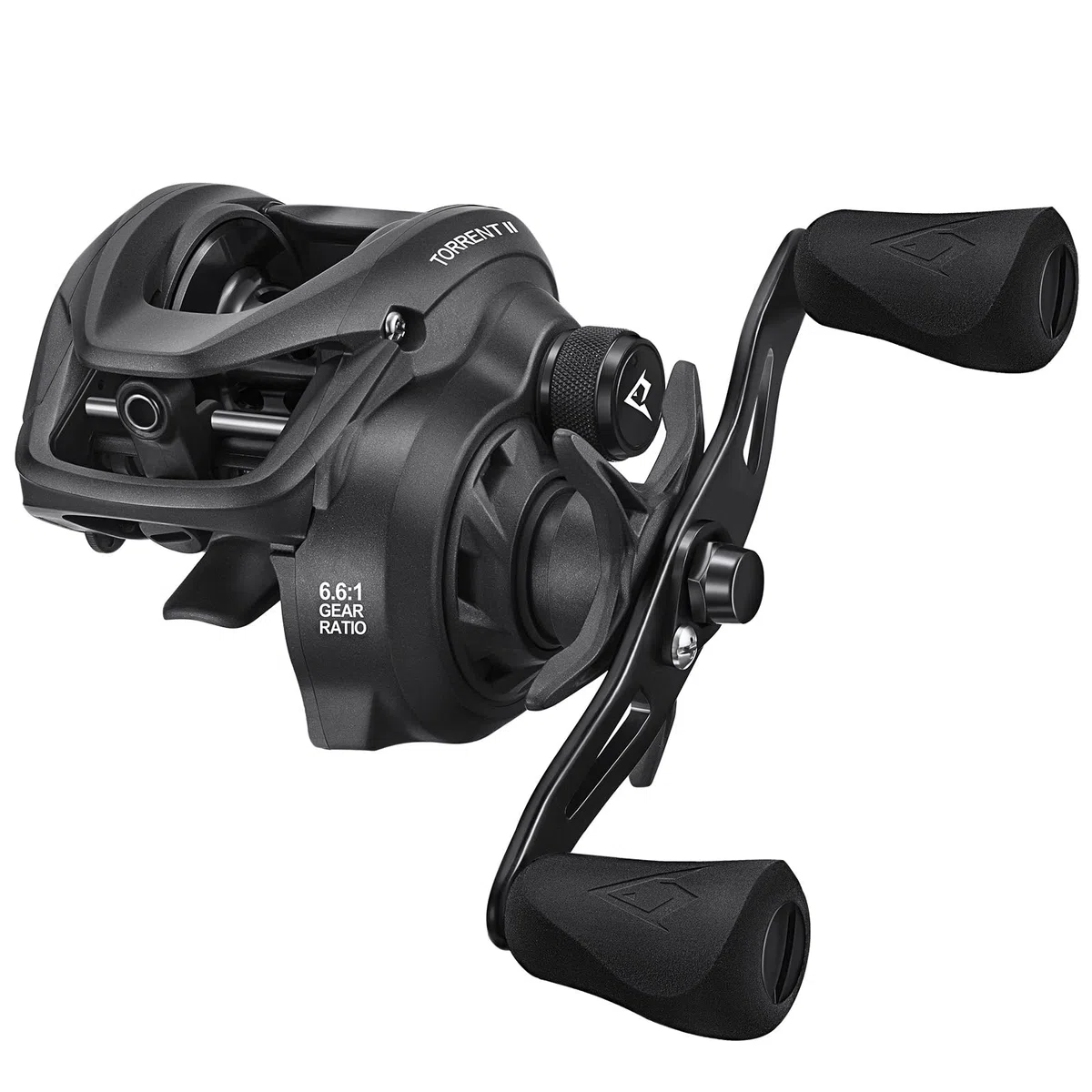 Piscifun Torrent II - Carrete de Pesca de Cebo de Fibra de Carbono de 20 Libras, relación de Engranaje 6.6:1/8.1:1 y Sistema de frenado magnético, Carrete de fundición de Perfil bajo, zurdo/Derecho