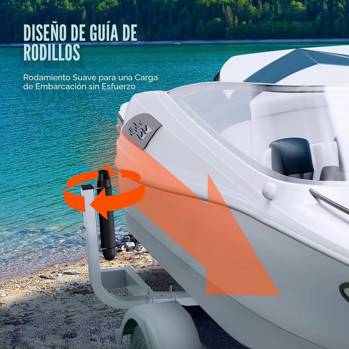 VEVOR Guía de remolque para barco, 20 a 60 pulgadas, diseño ajustable, 2 guías de remolque (forma de L, forma de T, forma de C, forma de π)