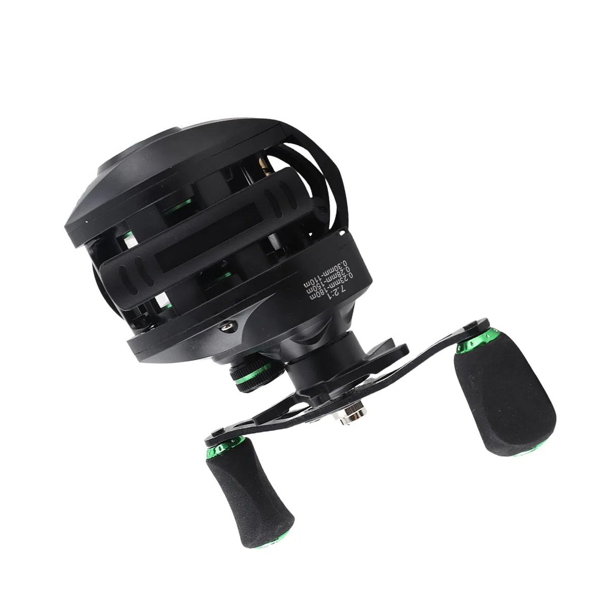 Carrete de Pesca, baitcasting Metal Duradero, Carrete Profesional con Accesorios EVA, Izquierda Derecha, for Pescadores Deportivos en río y mar