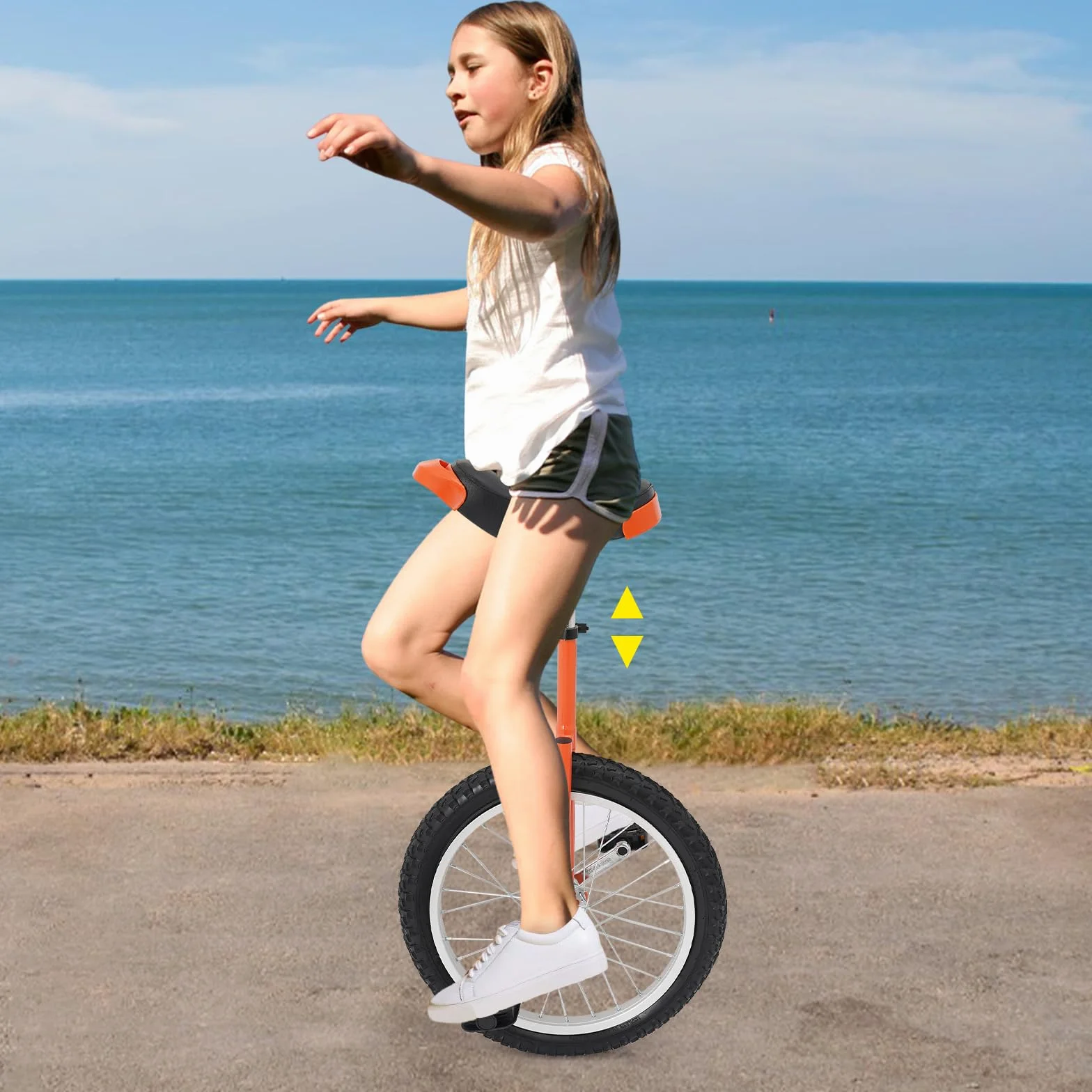 Monociclo de 18 Pulgadas, Monociclo Ajustable, Entrenamiento de Equilibrio para Deportes, Capacidad de Carga de hasta 75 kg
