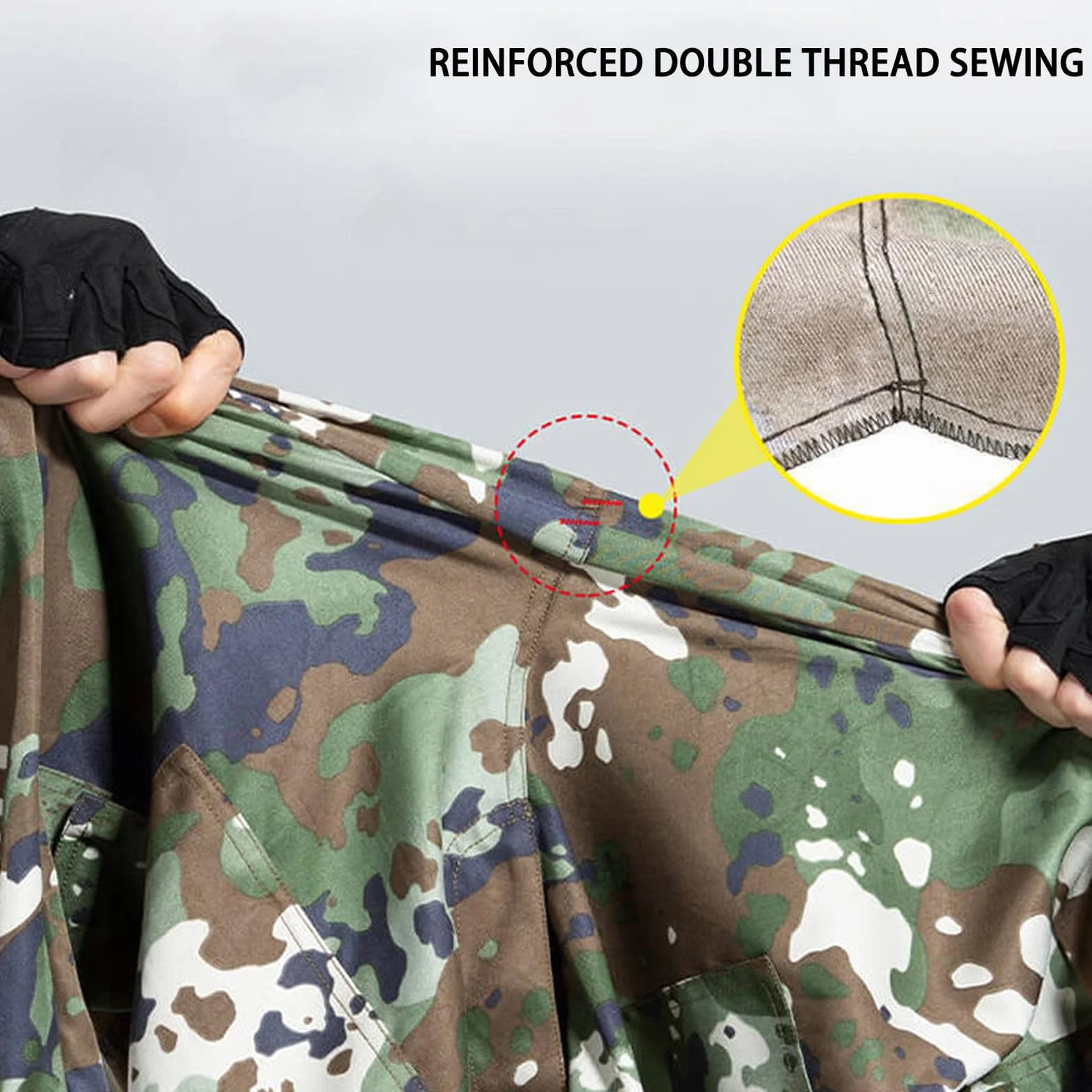 Niños Conjunto de Camiseta y Pantalones Táctico Airsoft Militar Camuflaje Manga Larga Combate