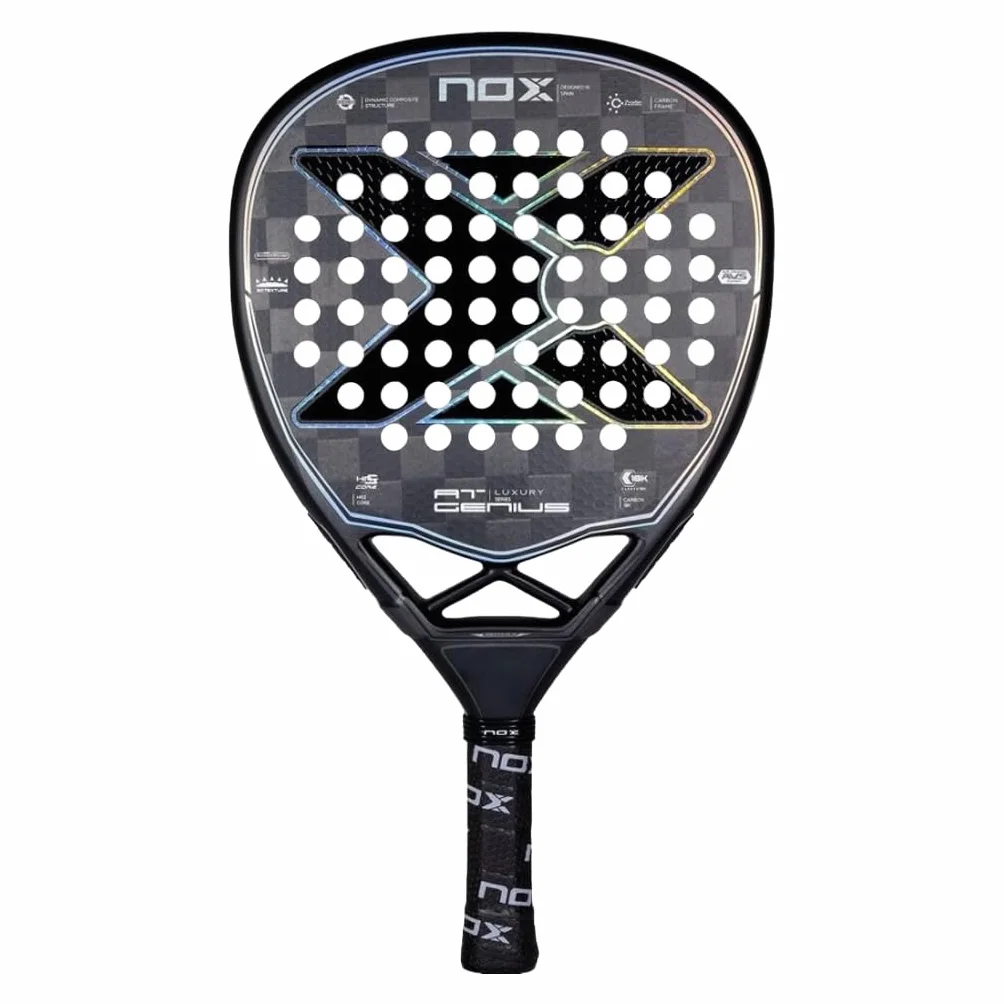 Nox AT10 Genius Attack 18K Limited Edition - (Exclusiva PadelPROShop) - Pala de Pádel 100% de Ataque - Carbono 18K y Forma de Diamante - Reedición Coleccionista