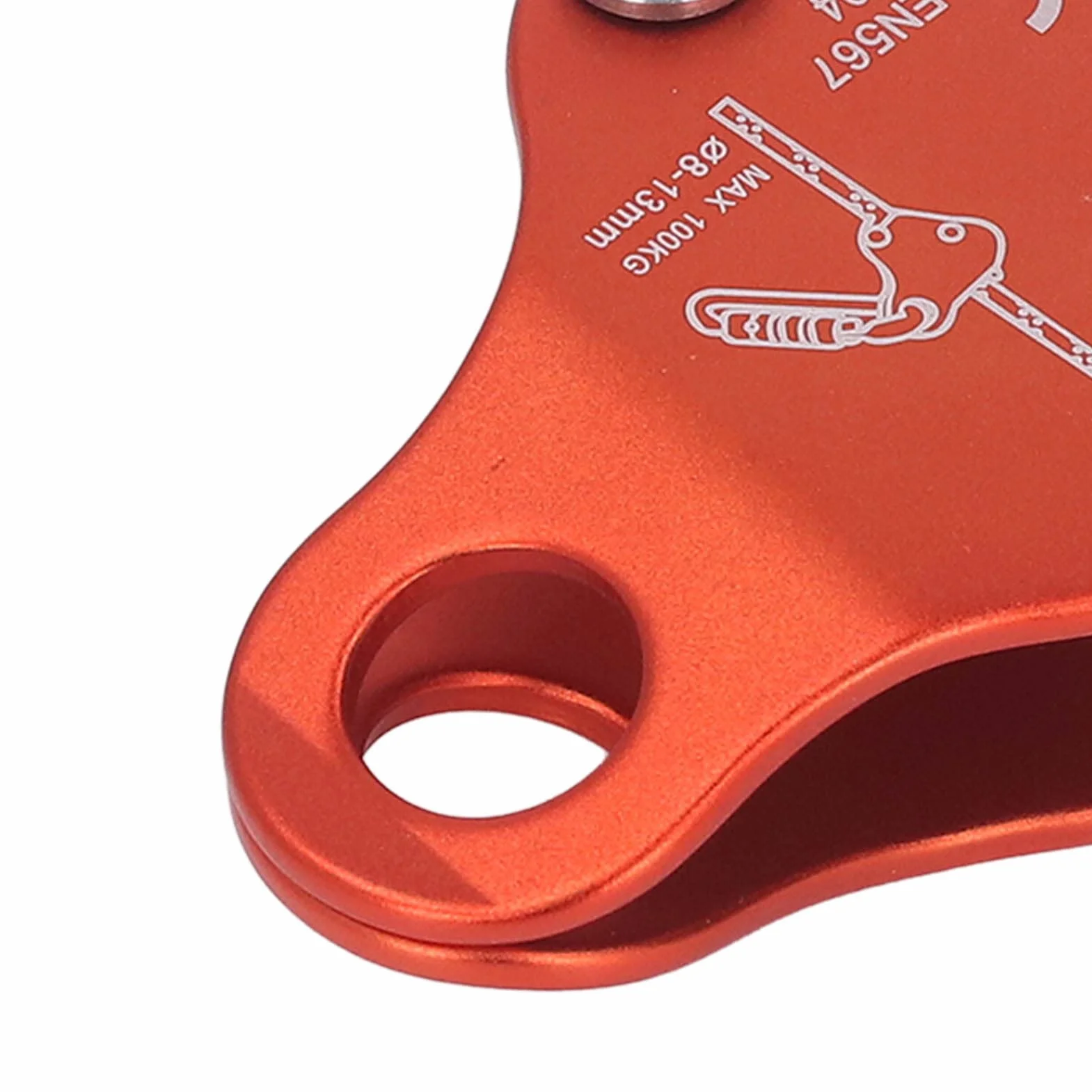 Keenso Agarre para Cuerda de Escalada Aleación de Aluminio Autoblocante 8‑13 Mm Tapón de Agarre para Cuerda de Escalada para Escalada Al Aire Montañismo (Naranja)