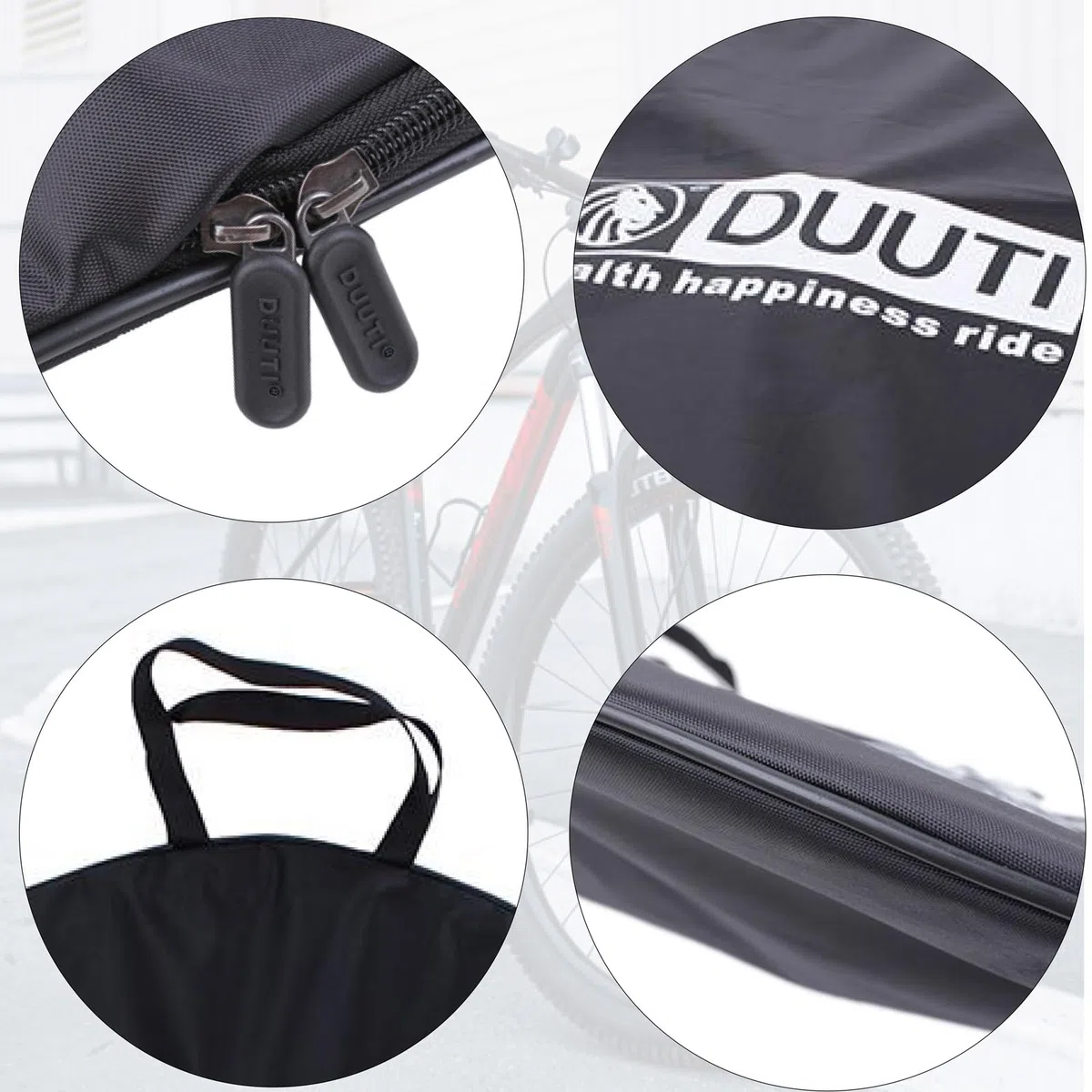 Azarxis 26" 27,5" 29" Funda de Rueda de Bicicleta Bolsa de Rueda de Bicicleta Impermeable Portátil para Bicicletas de Montaña Carretera MTB Negro
