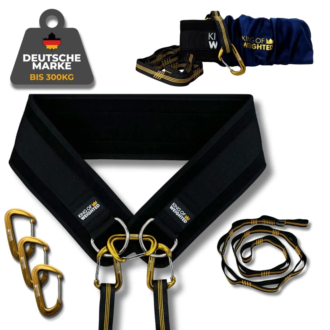 Dip Belt - Cinturón de peso con cadena de nailon para deportes de fuerza, peso inferior a 500 g, capacidad de carga de 300 kg