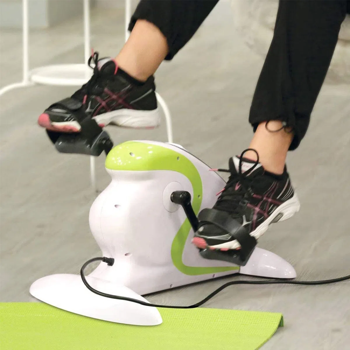 Bicicleta estática motorizada para ejercitadores de Pedales, Mini Bicicleta estática para rehabilitación de Rodillas y piernas, Equipo de rehabilitación para Personas enc