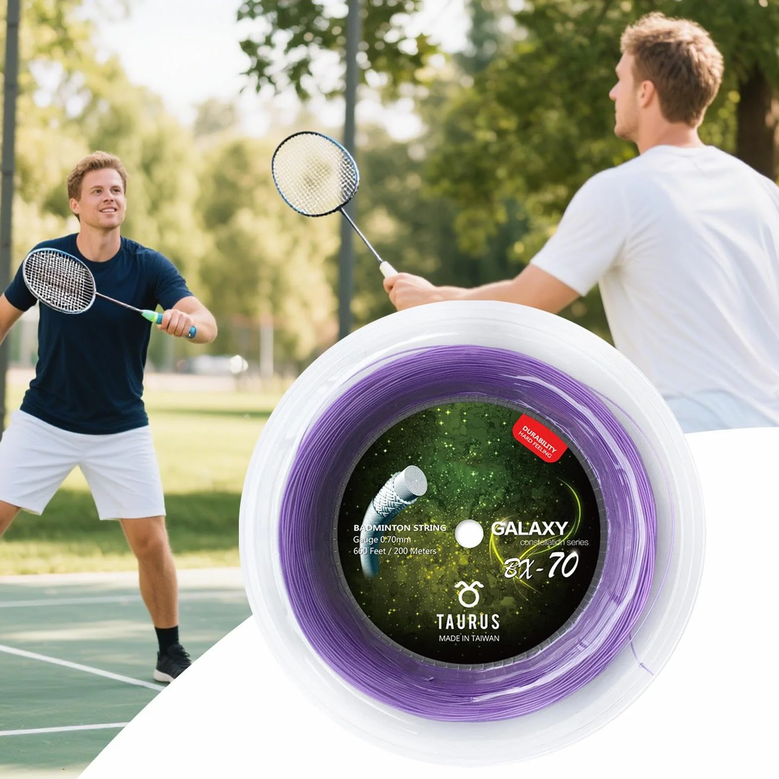 Genérico Cuerda para Bádminton - Raqueta De Bádminton con Hilo De Reemplazo - 200 Metros Elástica para Práctica Deportiva Y Uso Intensivo