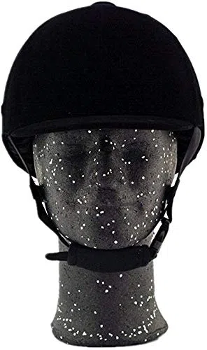 TentHome - Bomba de equitación transpirable, cómoda, de terciopelo negro, mixta (56 cm)