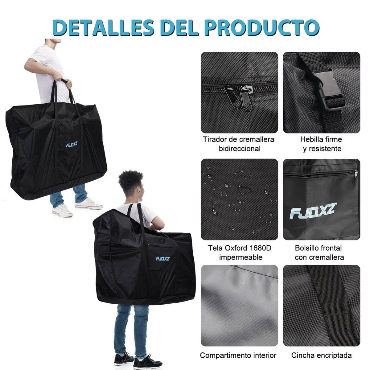 Bolsa de Almacenamiento para 26" Impermeable Bolsa Transporte Bicicleta 1680D Oxford Bolsa de Viaje Plegable de Bicicleta para Avión, Viajes en Tren