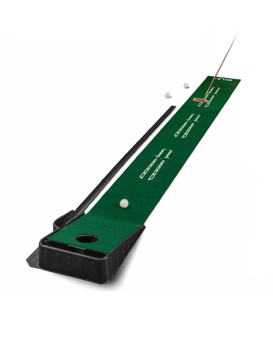 SKLZ Accelerator Pro, tapete de Golf para Interiores, Accesorios de Golf, tapete de Golf Interior, Verde Oscuro, 275 cm