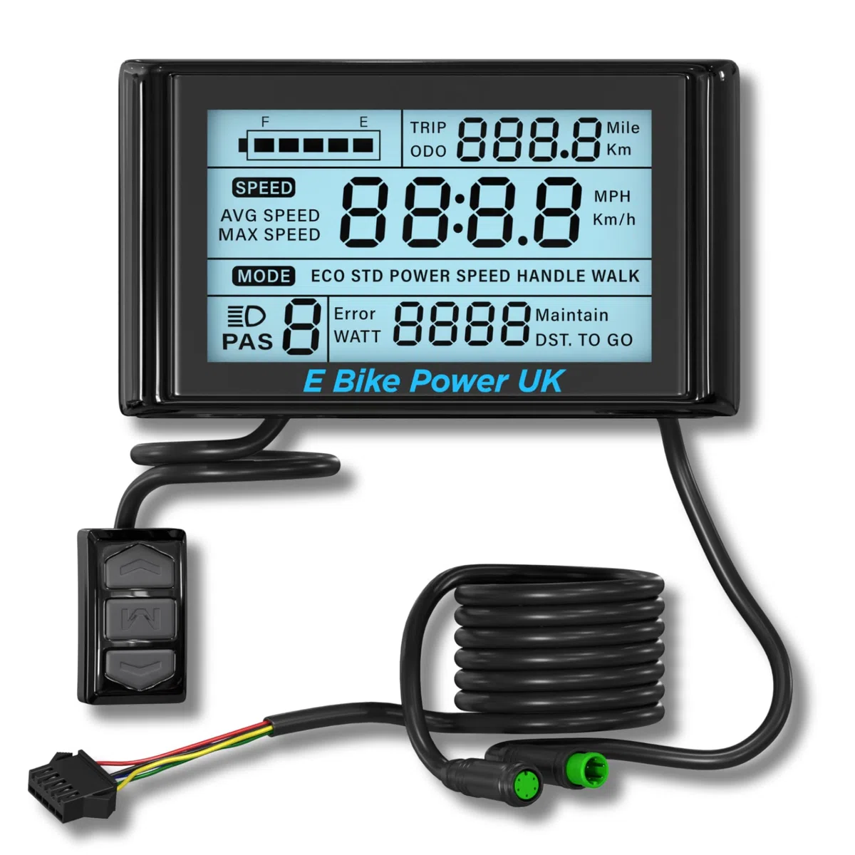 SW900 - Pantalla LED para bicicleta eléctrica, 5 pines, SW900, 36 V, 48 V, 60 V, 72 V, velocímetro
