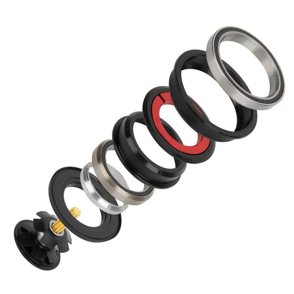 Regun Bicicleta Rodamiento de dirección de Bicicleta Headset, Horquilla cónica de aleación de Aluminio Tubo Recto 44/55 mm, Bicicleta de Carretera MTB Accesorios de Ciclismo