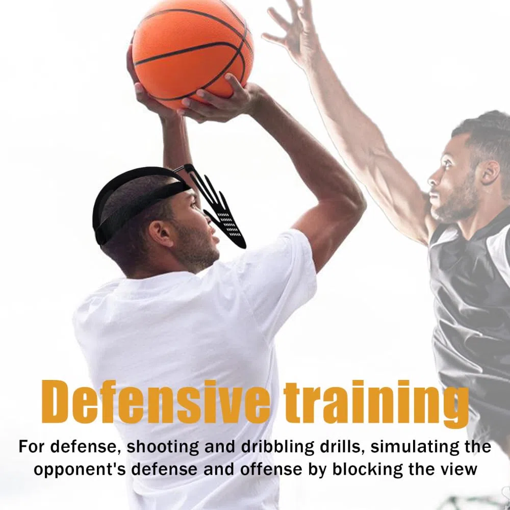 Máscara Defensiva de Basket-Ball, Casco de entrenamiento de baloncesto ajustable, equipo de entrenamiento defensivo para entrenamiento de tiro y Dribble