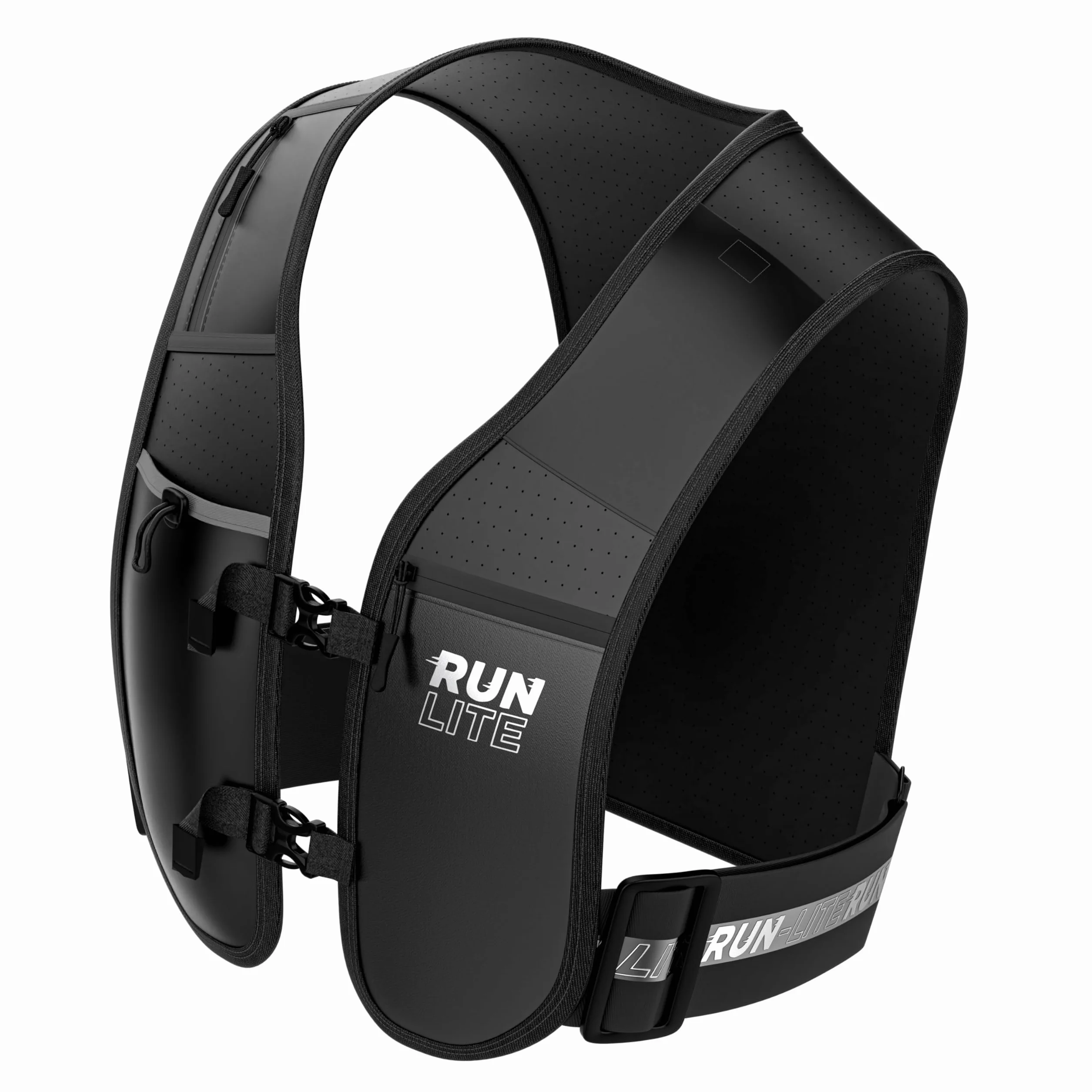 Chaleco Running Ligero con Bolsillos para Móvil – Chaleco Trail Running Reflectante, Impermeable y Ajustable, Unisex M/L (84-112 cm)