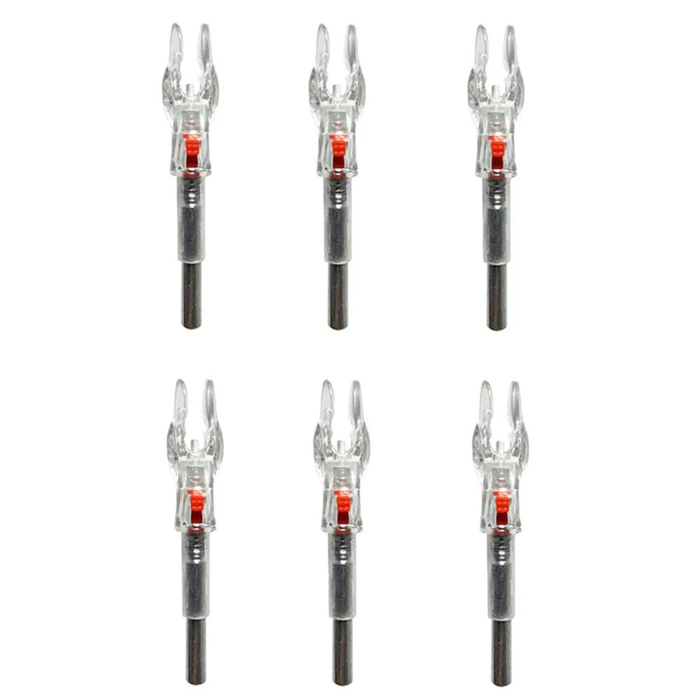 SHARROW 6pcs/ 12pcs Tiro con Arco Culatines Luminosos de Flechas LED Iluminado Nocks Automáticamente Flecha Nocks para ID 5.3mm Eje de Flecha de Carbono