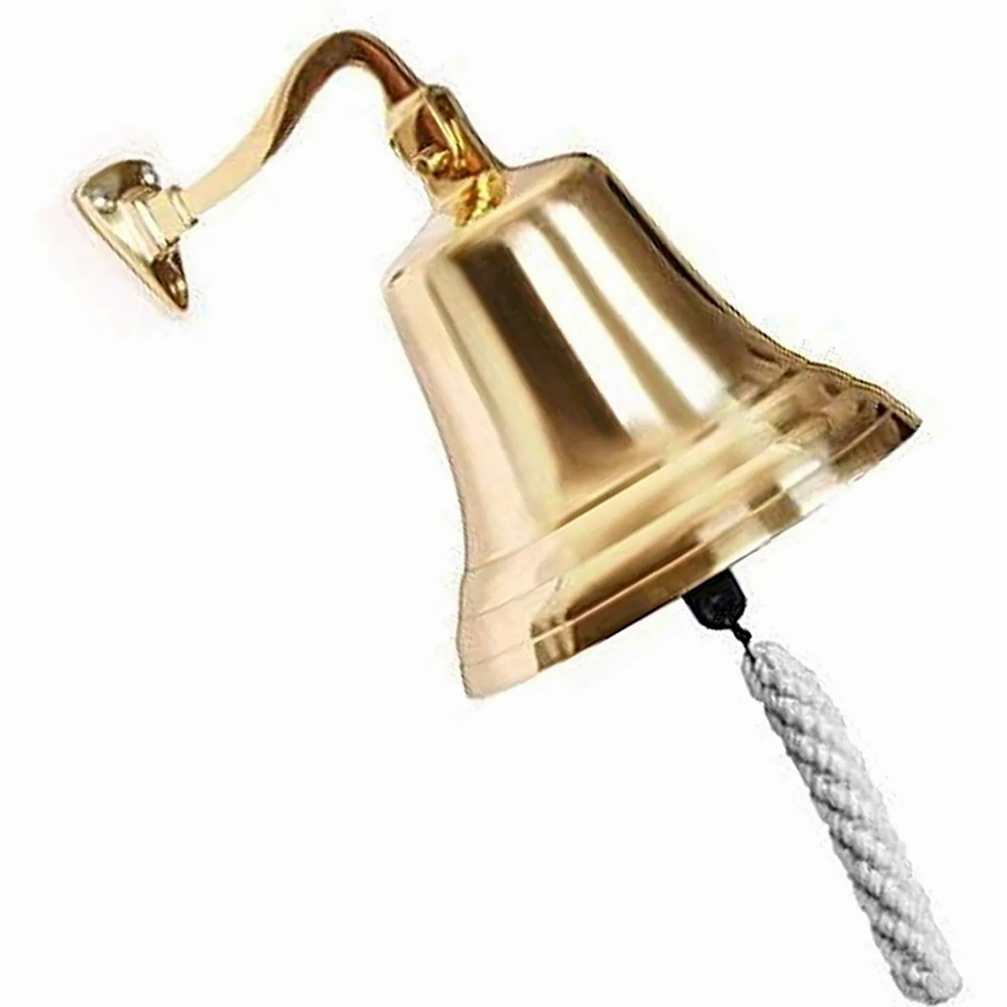 ARSUK Campanilla náutica, de latón Macizo para la Marina, para la Cena en la Escuela, en Barco, para la recepción, decoración del hogar, para Colgar en la Pared, Campana Antigua (3" Latón Sólido)