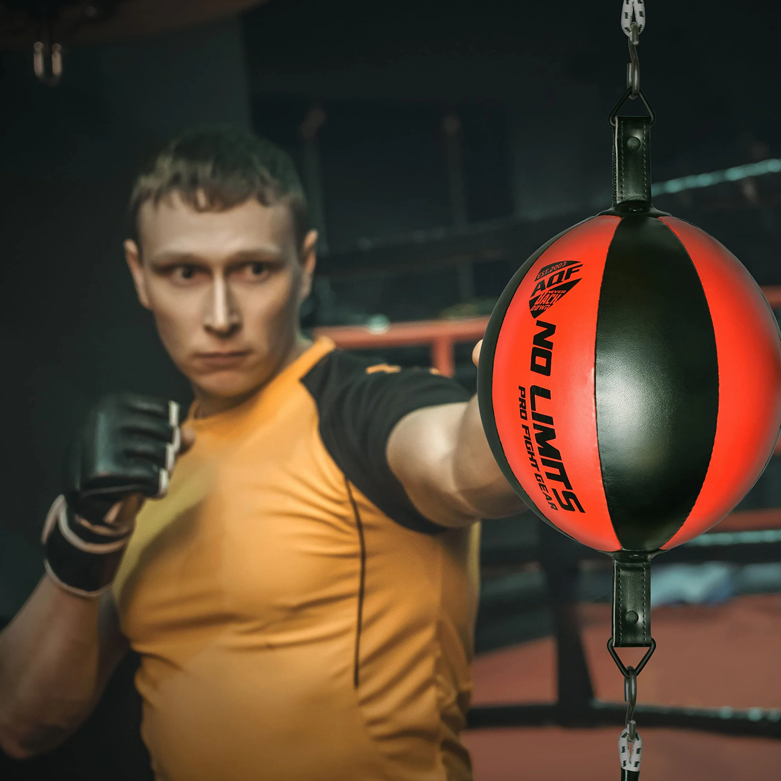 AQF Pera de Boxeo para Esquivar Punching Ball Doble Extremo MMA Saco Techo Entrenar