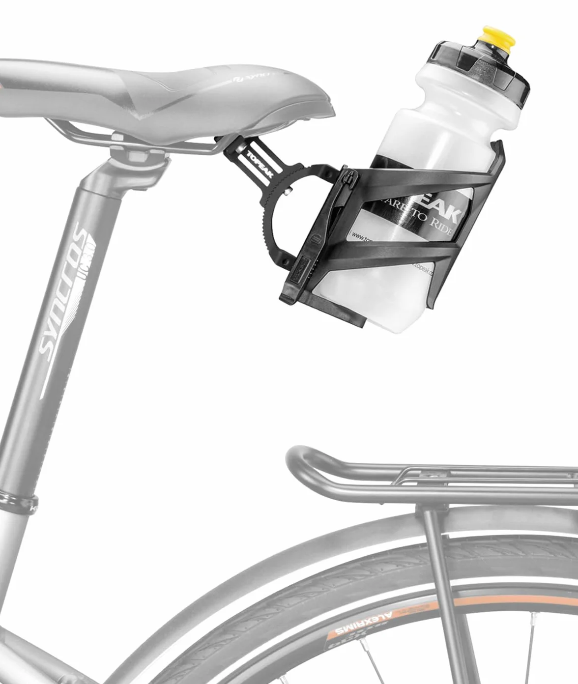 Topeak Onmi-Backup Adaptador 2 Portabidón Sillín, Negro, Única