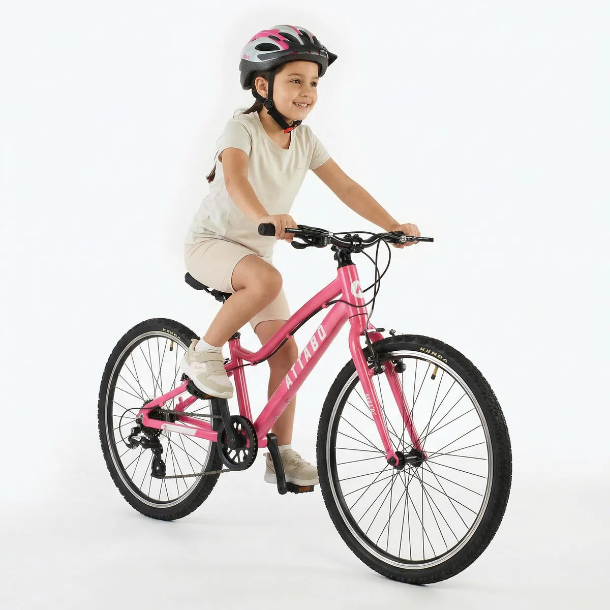 ATTABO Ease 24 - Bicicleta Infantil (7-11 años) con Cuadro de Aluminio (Solo 9 kg), Ruedas de 24", Cambio Shimano, Frenos en V para 120-145 cm, ergonómica, Estable y cómoda