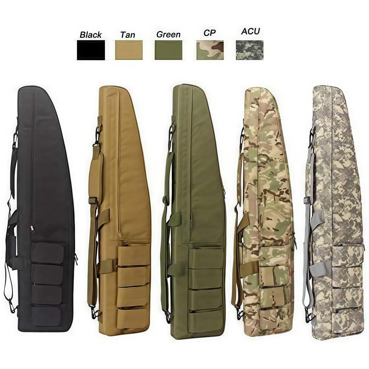 95cm Juego de Guerra Militar Táctico Gun Bag Durable Antirresbaladizo Equipo de Caza Resistente al Agua Rifle de Pistola de Aire Funda Protectora (5 Colores Opcionales)