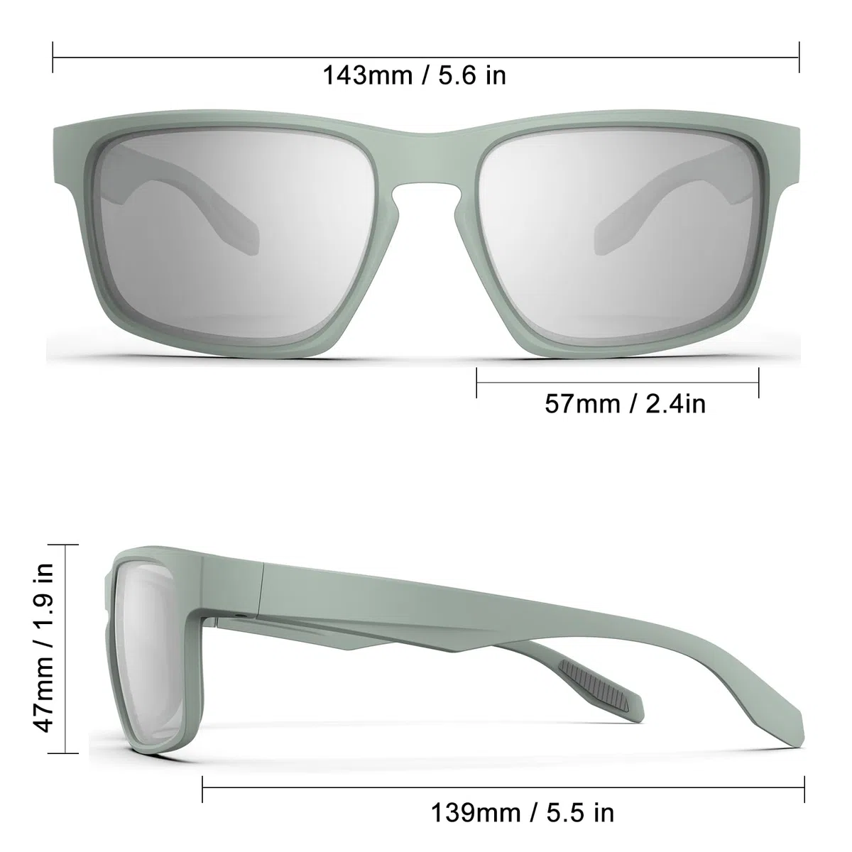 HAAYOT Gafas de sol polarizadas para hombre y mujer, marco TR90, ligeras, 100% protección UV, gafas de sol para viajes, conducción, pesca, golf