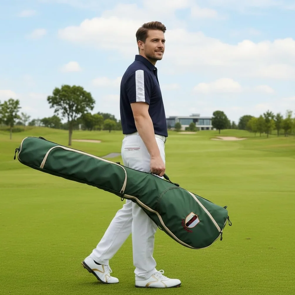 TOURBON Bolsa de Golf portátil de Nailon Plegable para Viajes