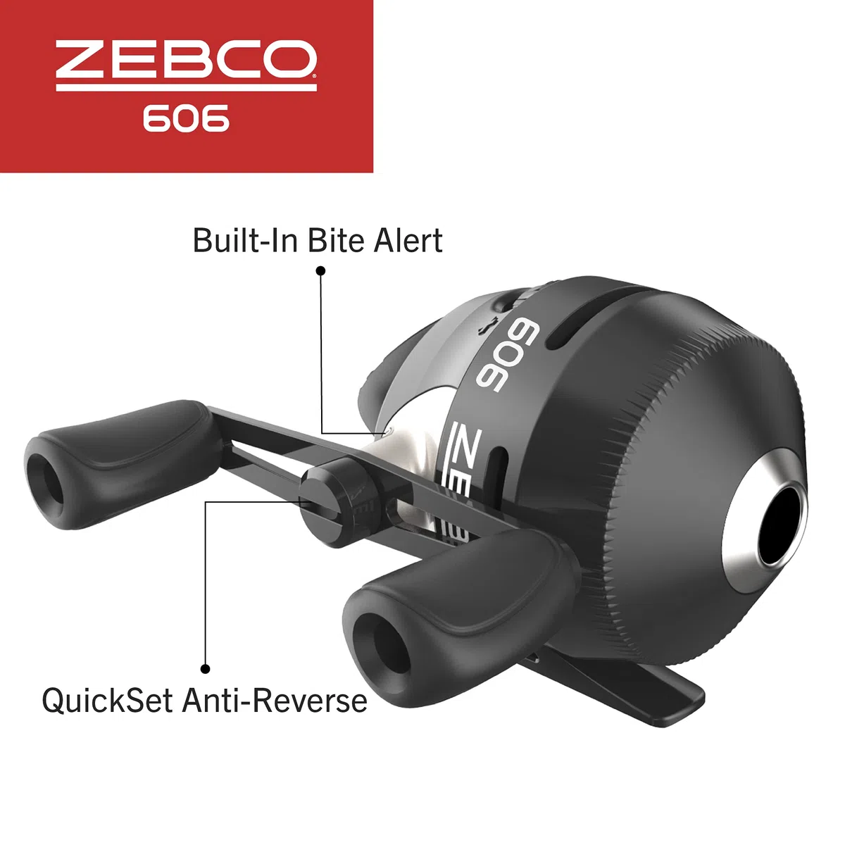 Zebco 606 Spincast - Carrete de Pesca, tamaño 60, recuperación a la Derecha, preenrollado con línea de Pesca Zebco de 20 Libras y diseño sin enredos, Ajuste rápido antirretroceso y Arrastre Ajustable