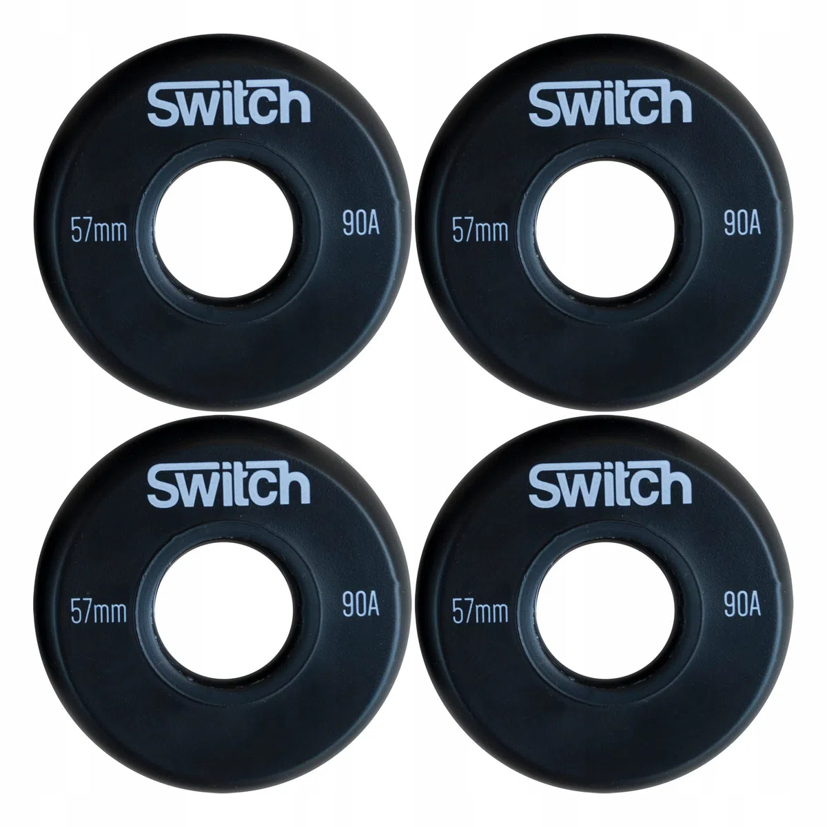 Wheels for inline skates - Ruedas de repuesto para patines en línea (57 mm), color negro