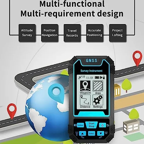 Dispositivo GPS de mano para navegación de alta precisión, medición de coordenadas, edición de ruta y seguimiento de altitud, ideal para topografía en bosques, tierras agrícolas, montañas, mineras y