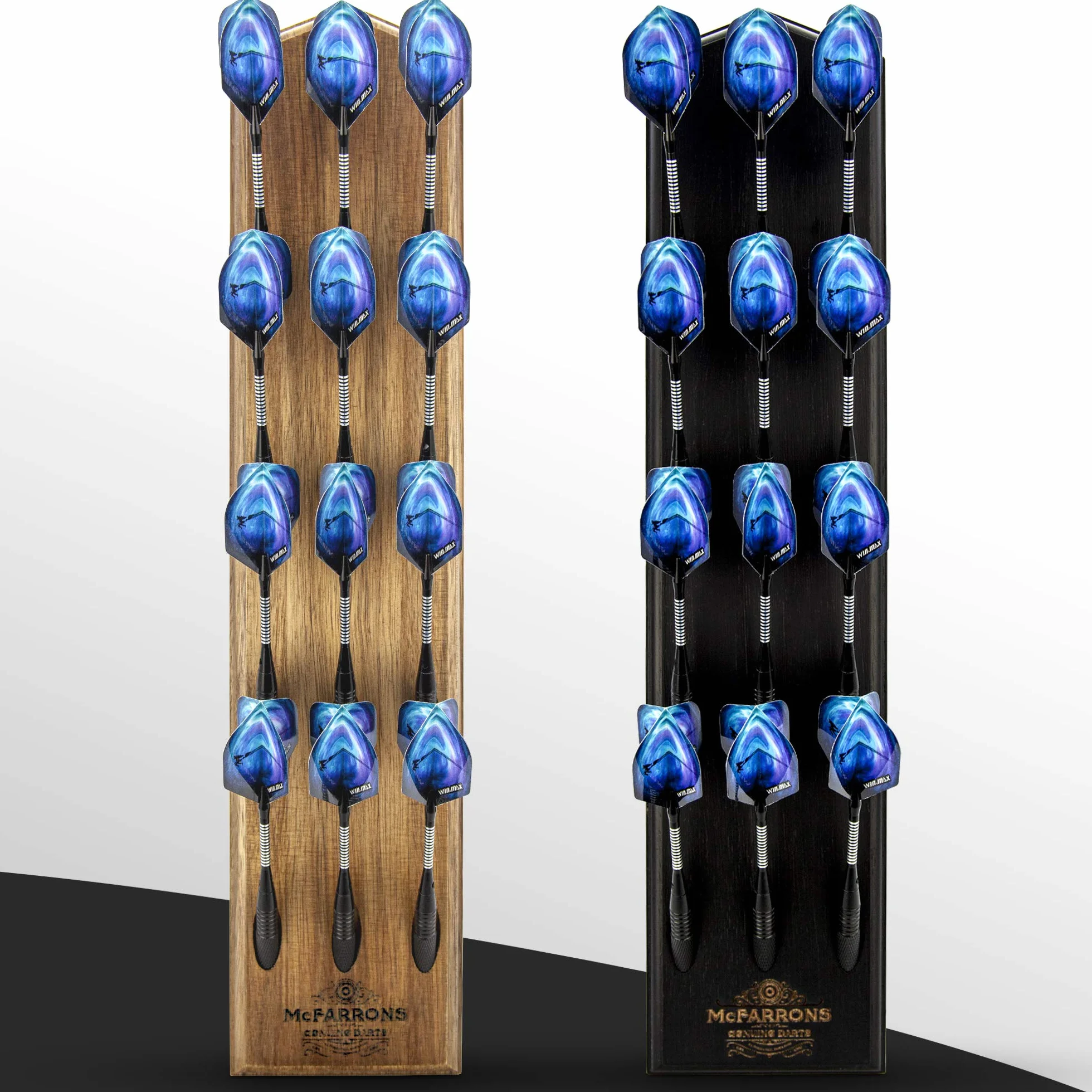 Soporte de Madera para 12 Dardos - Práctico Soporte de Pared, Ideal como Accesorio para Todas Las Dianas, Adecuado para Steeldarts, Softdarts