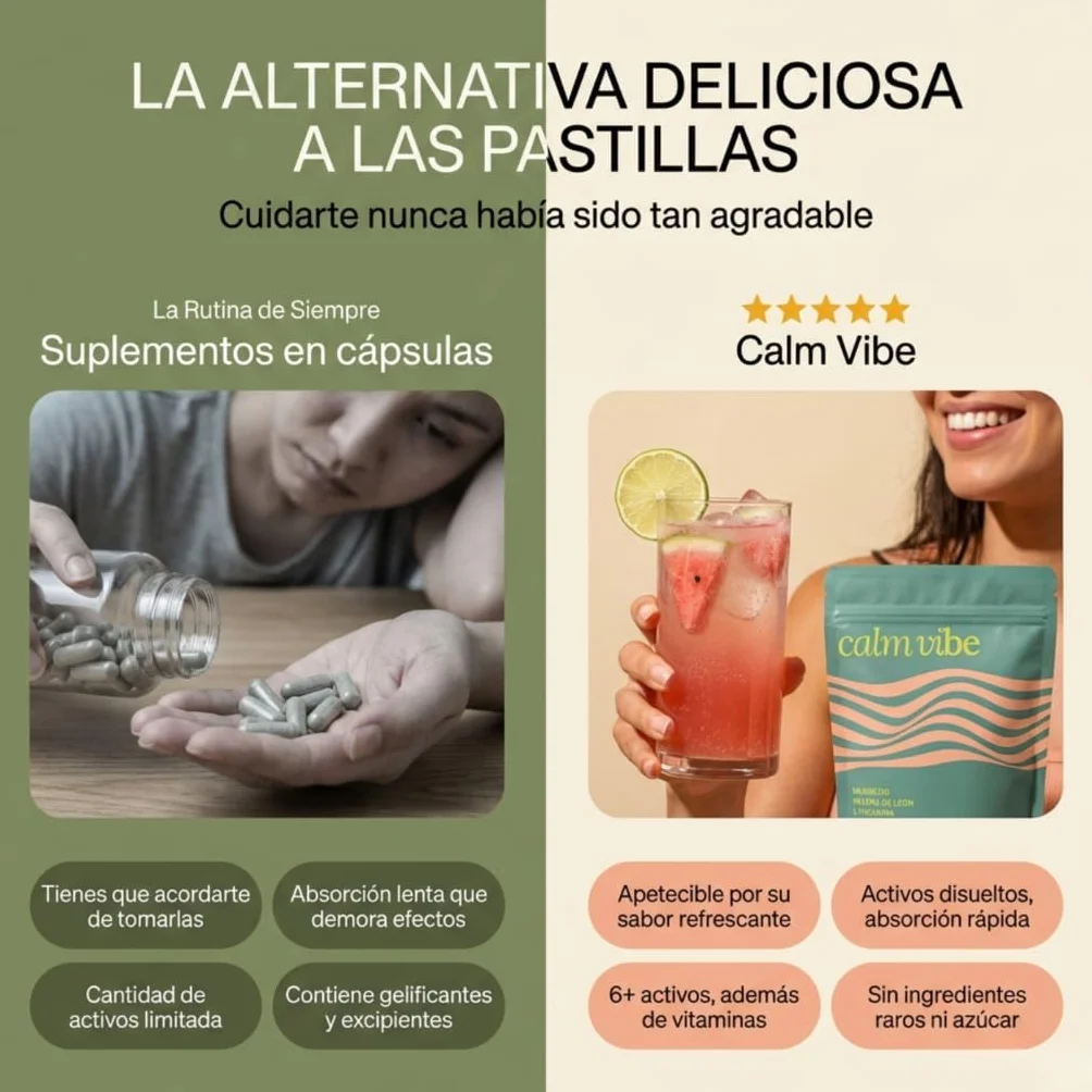 Magnesio Bisglicinato con Ashwagandha, L-Teanina y GABA Complemento Alimenticio 30 Dosis Sabor Sandía