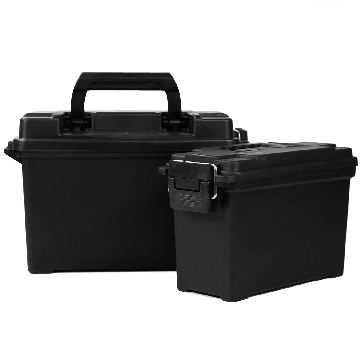 GUGULUZA Caja de Municion de plástico Hermética Ammo Box, Combo de 2, Negro