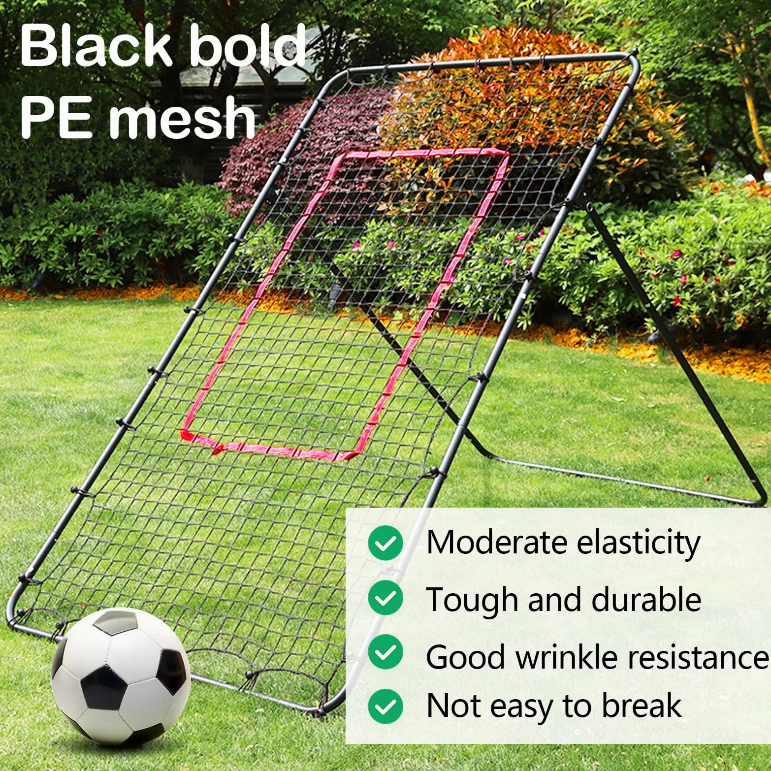 Red de Rebote para Voleibol, 2,1 x 1,2 m Ajustable en Ángulos de 45/60/75/85 Equipo de Entrenamiento para Adultos y Niños Reboteador para Jardines Estadios y Escuelas