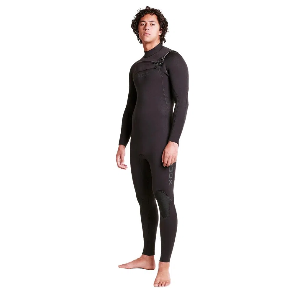 XCEL 2025 Hombres Comp + 4/3mm Chest Zip Neopreno MN43CPC4 - Black