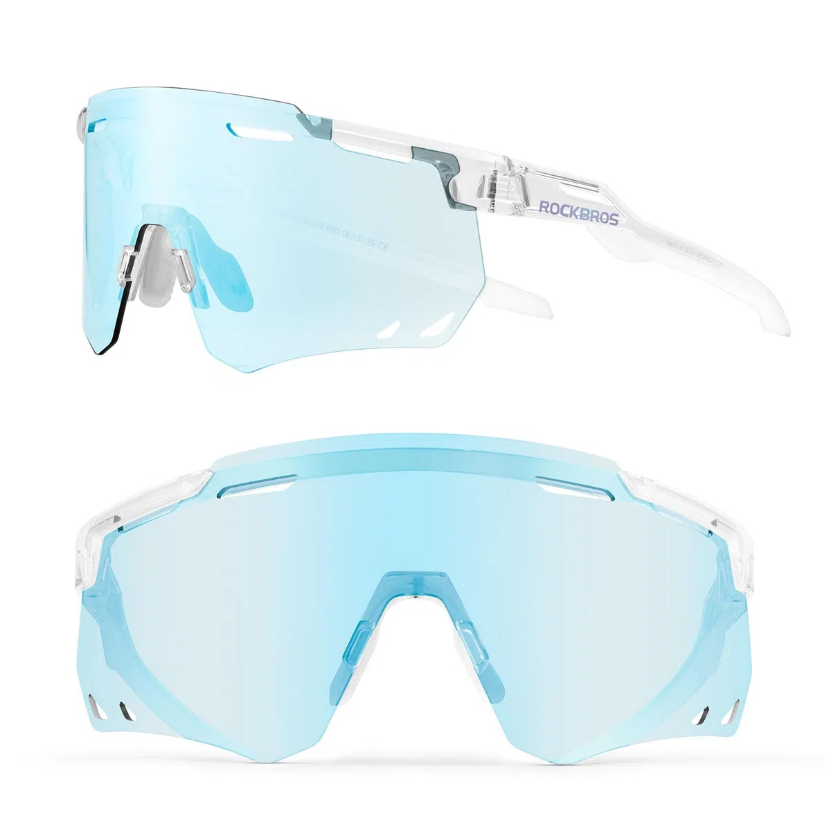 ROCKBROS Gafas Ciclismo Fotocromáticas TR90 Montura para Hombre Mujer, Gafas Bicicleta UV400 Protección Gafas de Sol Deportivas para MTB Running Escalada Deportes al Aire Libre