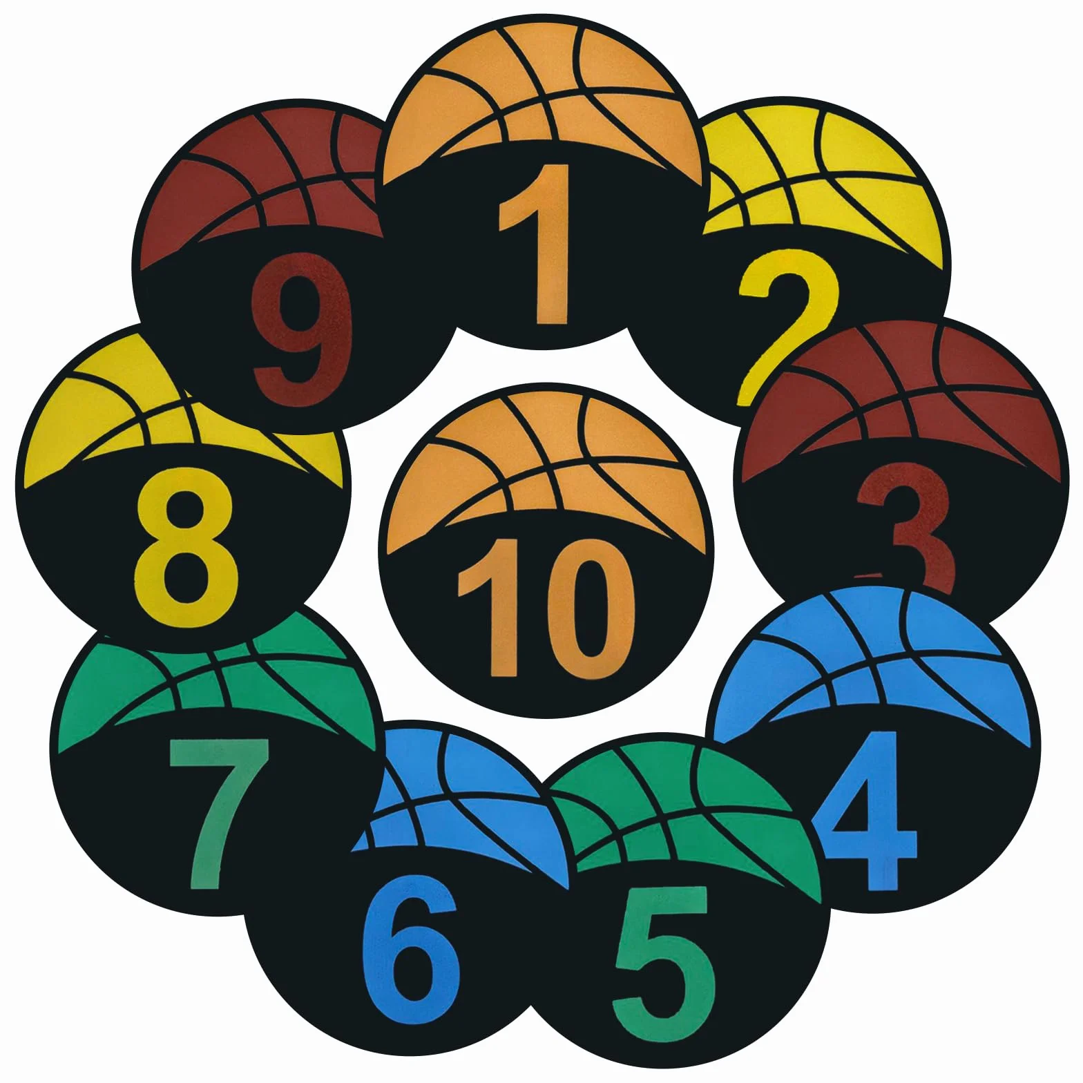 Marcadores de Disco Juego de 10 Mezcla de Colores Numerados del 1 al 10 para Baloncesto Fútbol Entrenamiento