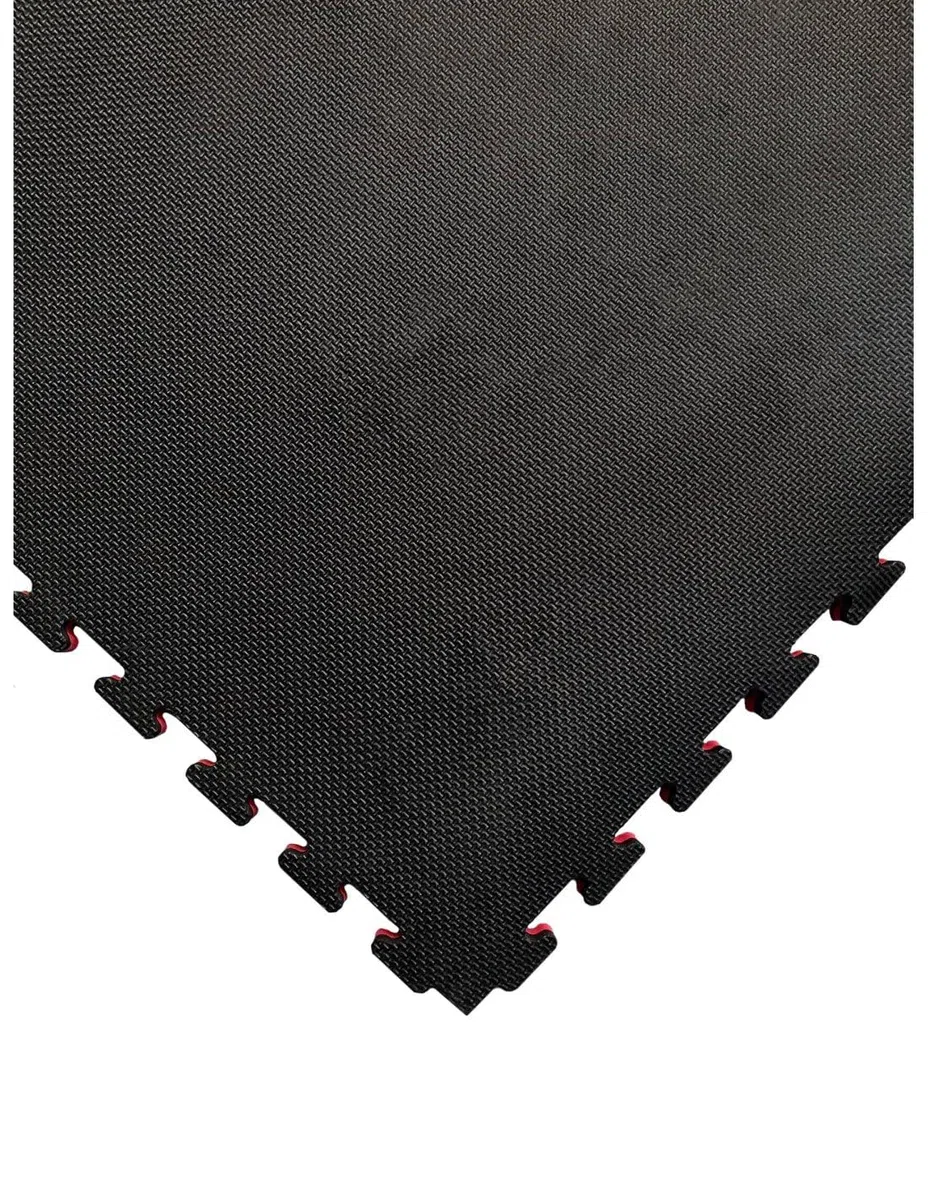 JARDIN202 - Tatami Puzzle | Lote x5 loseta - Rojo/Negro | Esterilla Reversible Antideslizante | Artes Marciales, Judo