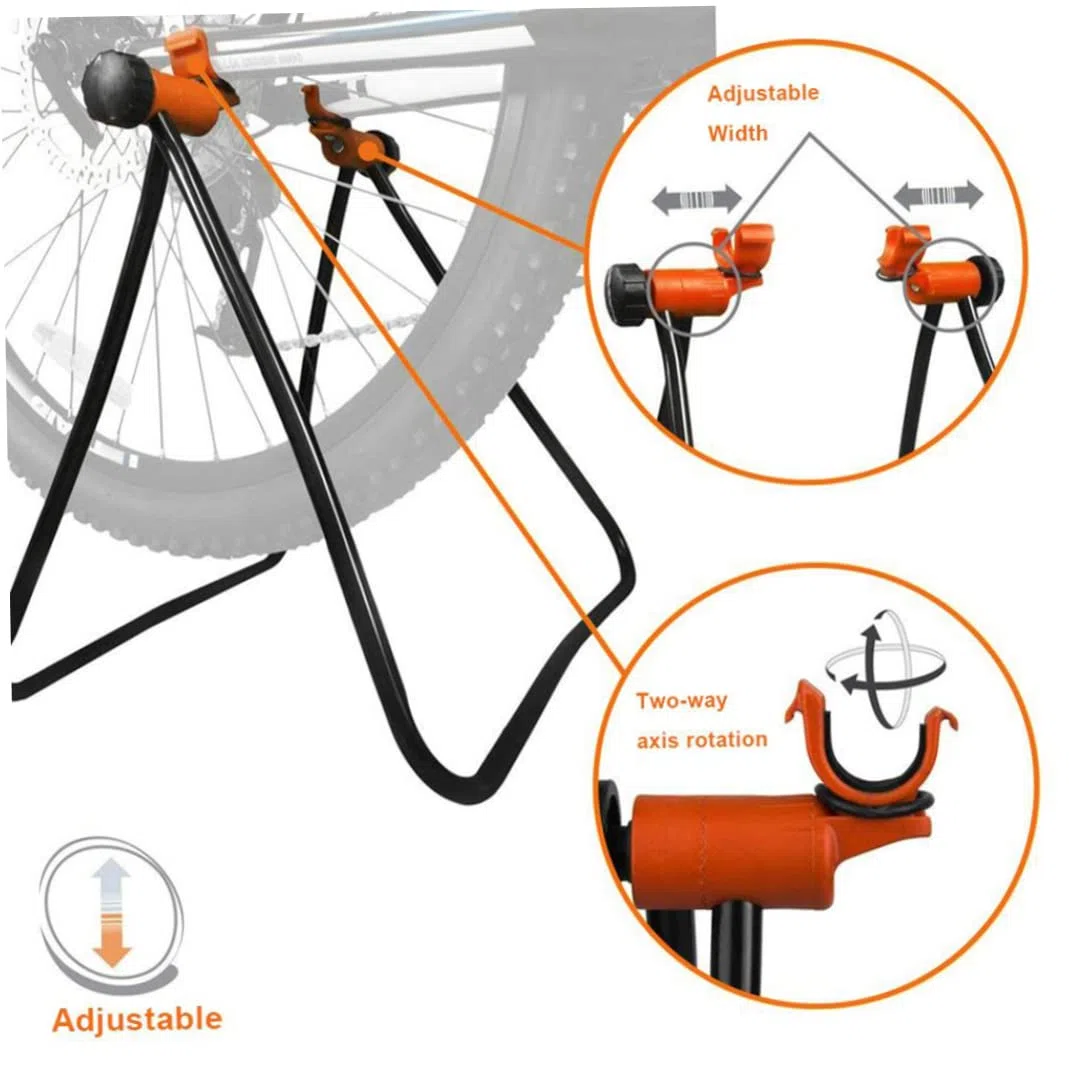 Soporte de Bicicleta para Mantenimiento Soporte de reparación de Bicicletas Plegable Piso de Aluminio Reparación portátil de Altura Ajustable para Uso en Interiores y Exteriores