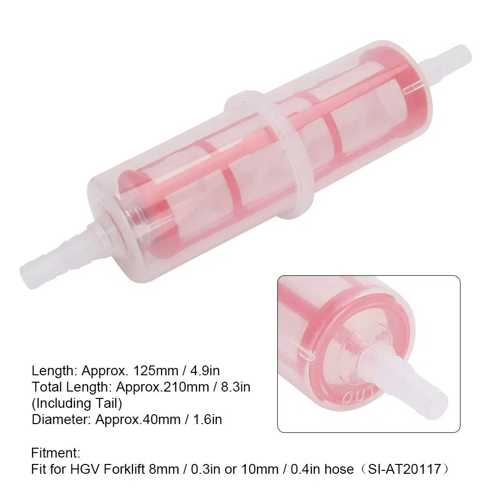 Filtro de Combustible Diésel, 5 Piezas, para Manguera de 8mm o 10mm, Fácil Instalación, Materiales Duraderos