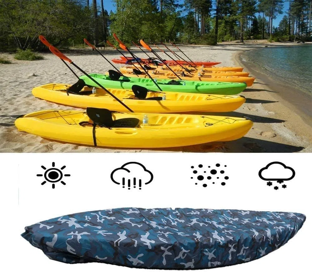 Cubierta De Kayak y Canoa, Cubierta Universal para Kayak Cubierta De Canoa De Kayak Impermeable 4,5 m para Bote (Océano)