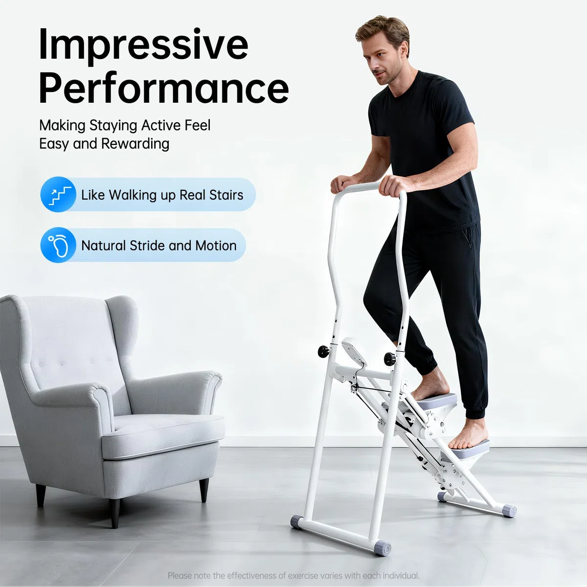 Nueva máquina de escalar para ejercicios de gimnasio en casa, máquina de escalar vertical para entrenamiento de cuerpo completo, plegable con bandas de resistencia, entrenamiento cardiovascular suave