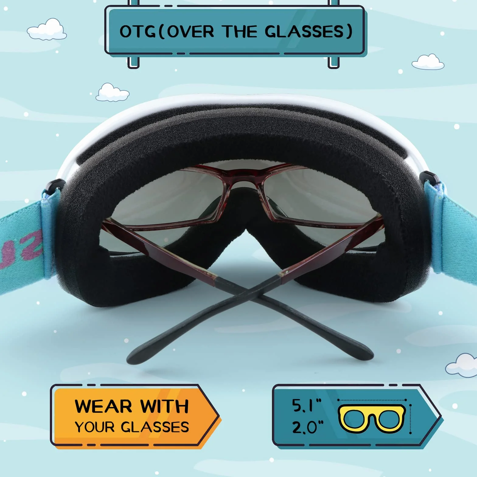 Supertrip Gafas De Esquí Para Niños De 5-15 Años Protección UV Anti-Niebla Y Antiparras Resistentes A Impactos Y Compatibles Con Casco