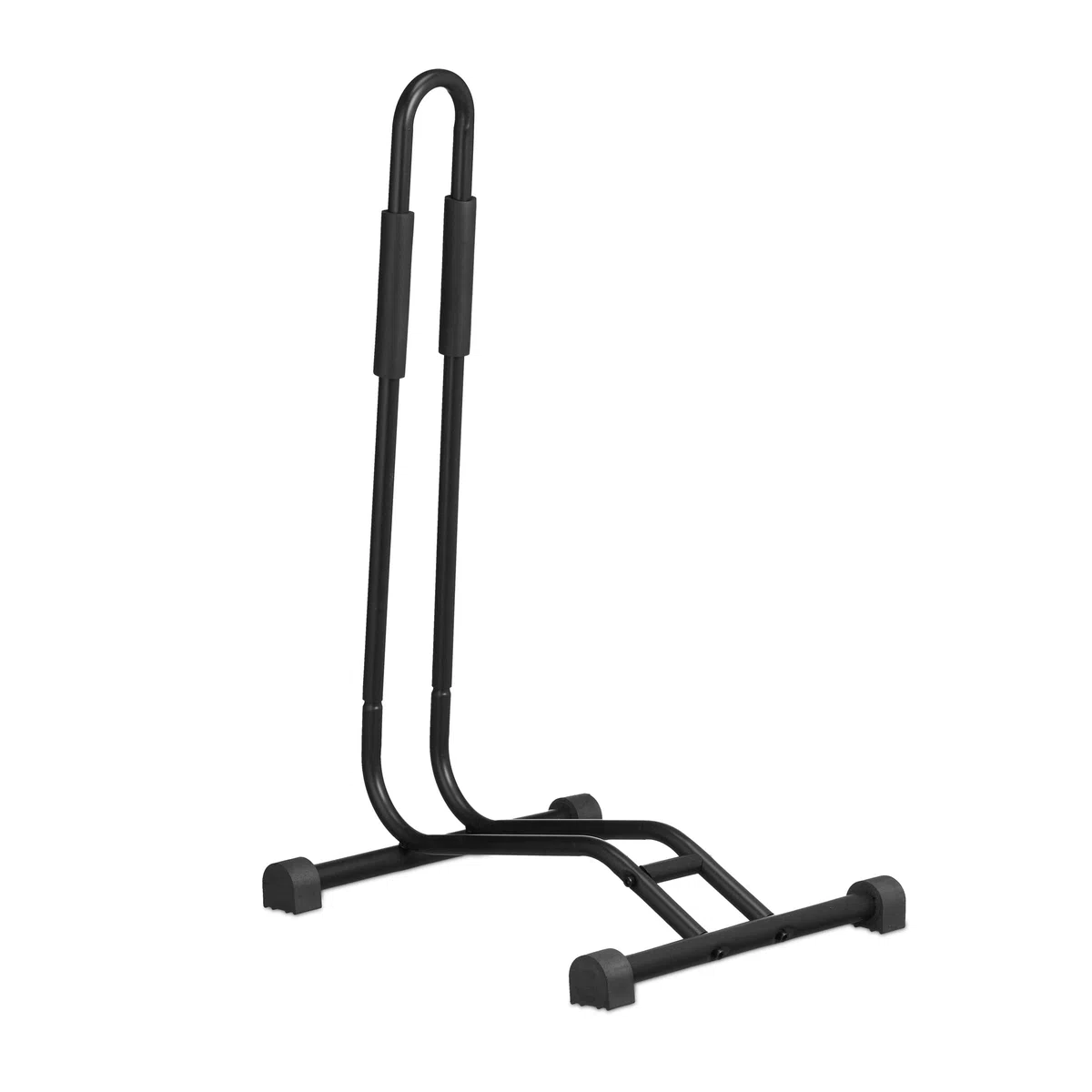 Relaxdays Soporte de Bicicletas para Interior, Neumáticos hasta 2,5", Exhibidor Bicis, Rueda Delantera y Trasera, Negro, Gomaespuma