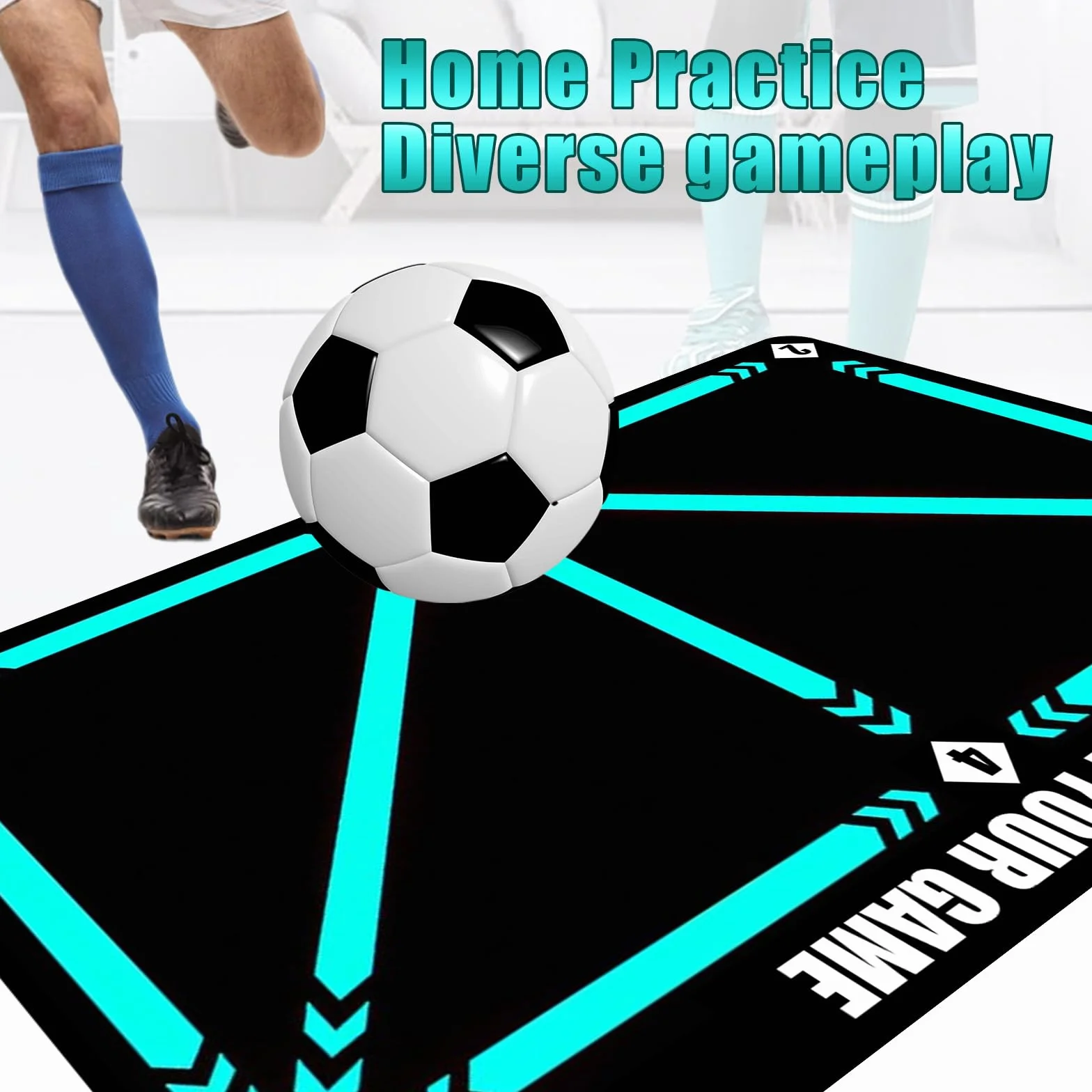 Alfombrilla de Entrenamiento de Fútbol Antideslizante 60x90 cm