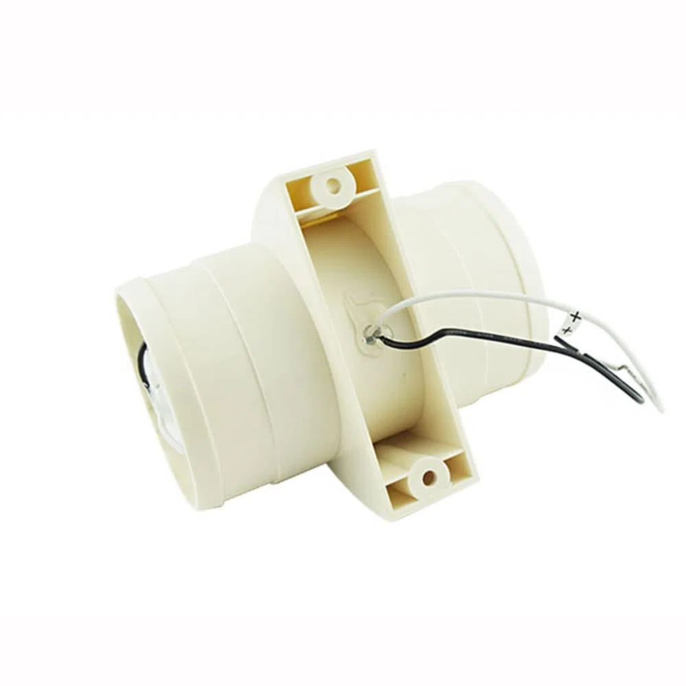 Riloer Soplador de aire en línea de 12 V con ventilador compacto de tubo de entrada de 75 MM/3 "para ventilación de cabina marina de galera de motor de sentina de barco