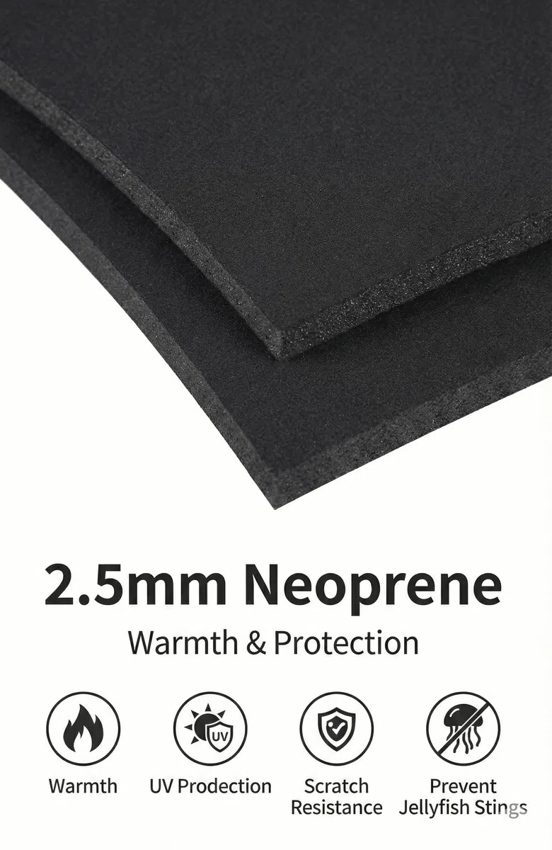 Traje de Neopreno para Niñas, 2.5mm Traje de Baño Térmico de Neopreno, Neopreno Traje de Buceo Engrosado de Manga Larga para Nadar, Bucear, Hacer Snorkel, Surf, Sup